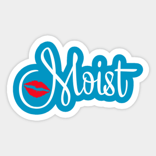 Moist White Text Sticker